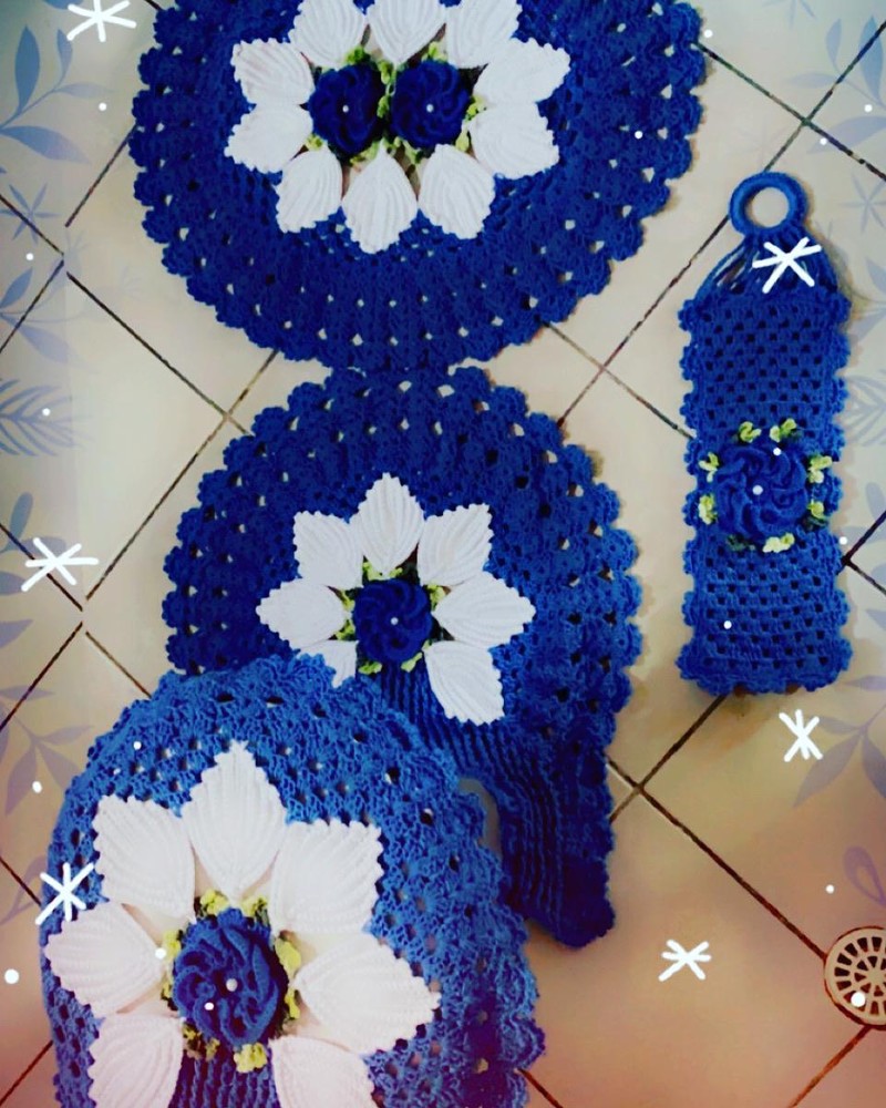 Tapete Oval Harmonia em Crochê Modelo 44